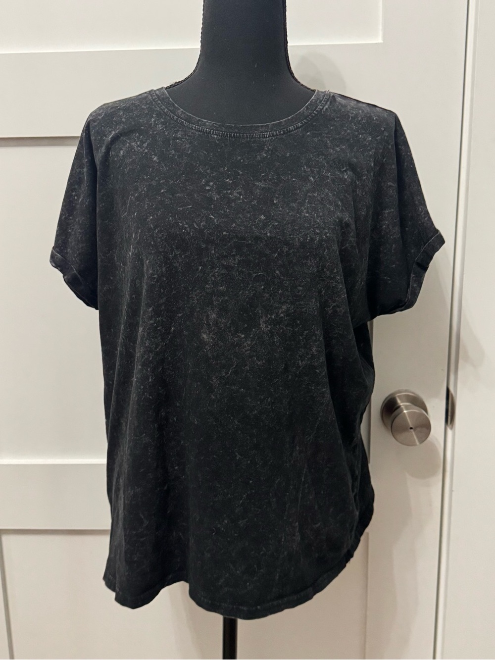 Time and Tru Washed Black Short Sleeve Tee